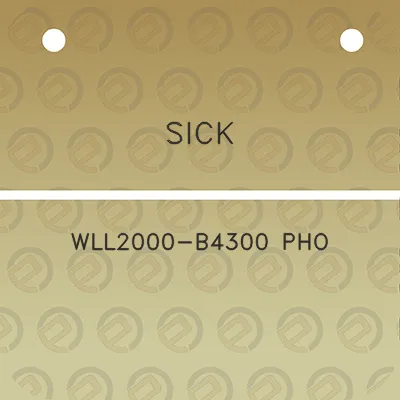 sick-wll2000-b4300-pho