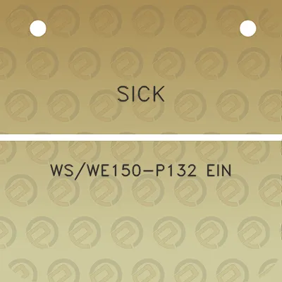 sick-wswe150-p132-ein