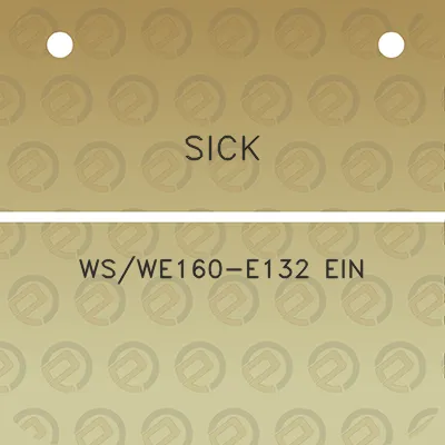 sick-wswe160-e132-ein