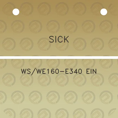 sick-wswe160-e340-ein