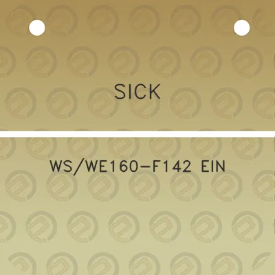 sick-wswe160-f142-ein