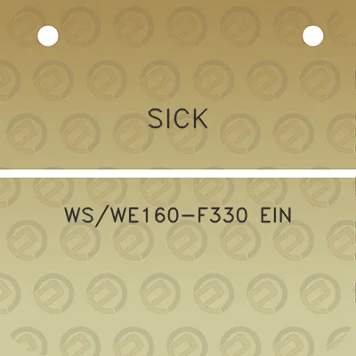 sick-wswe160-f330-ein