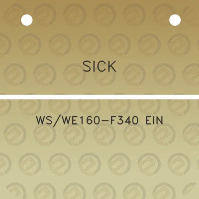 sick-wswe160-f340-ein