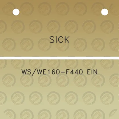 sick-wswe160-f440-ein