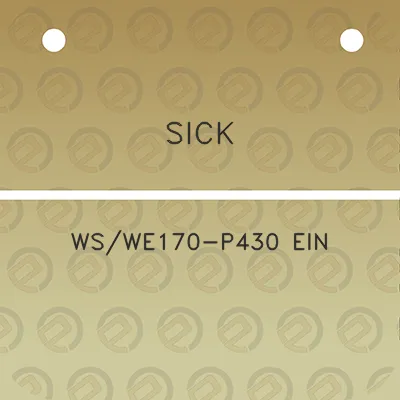 sick-wswe170-p430-ein