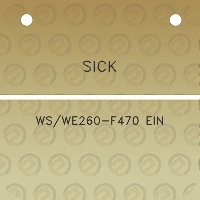 sick-wswe260-f470-ein