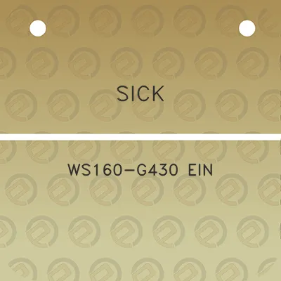 sick-ws160-g430-ein