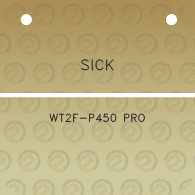 sick-wt2f-p450-pro