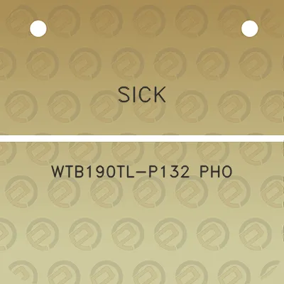 sick-wtb190tl-p132-pho