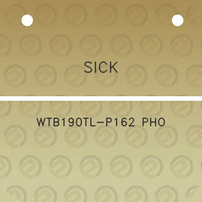 sick-wtb190tl-p162-pho