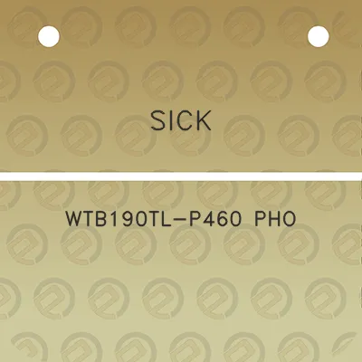 sick-wtb190tl-p460-pho