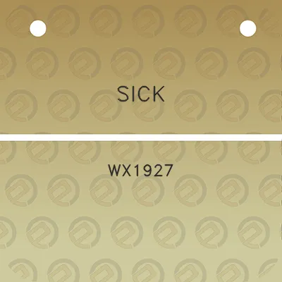 sick-wx1927