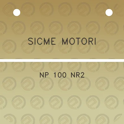 sicme-motori-np-100-nr2