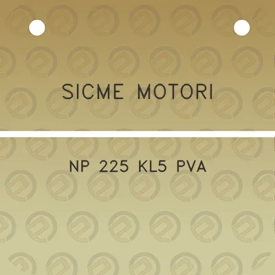 sicme-motori-np-225-kl5-pva