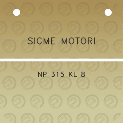 sicme-motori-np-315-kl-8