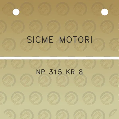 sicme-motori-np-315-kr-8