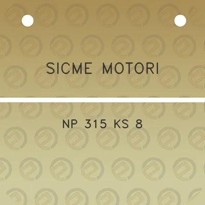 sicme-motori-np-315-ks-8