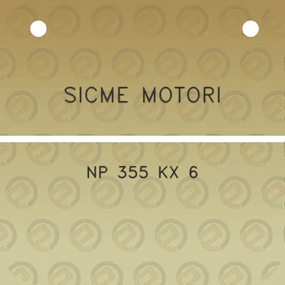 sicme-motori-np-355-kx-6