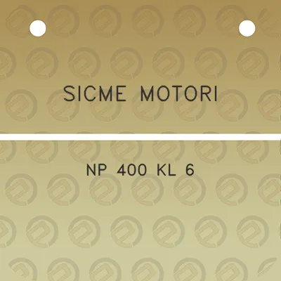 sicme-motori-np-400-kl-6