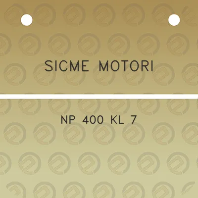 sicme-motori-np-400-kl-7