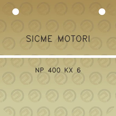 sicme-motori-np-400-kx-6