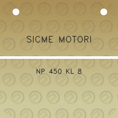 sicme-motori-np-450-kl-8