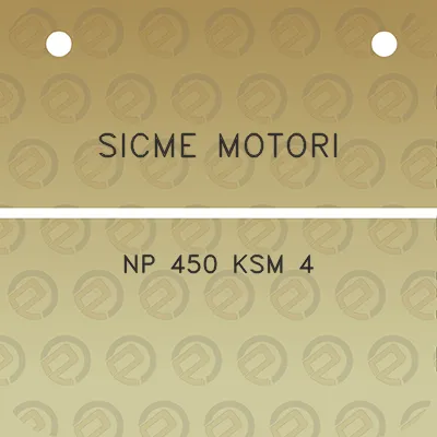 sicme-motori-np-450-ksm-4