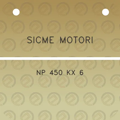 sicme-motori-np-450-kx-6