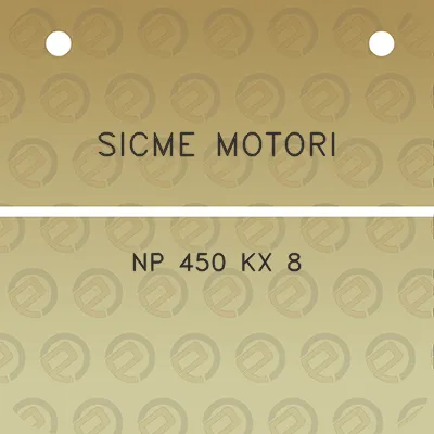 sicme-motori-np-450-kx-8