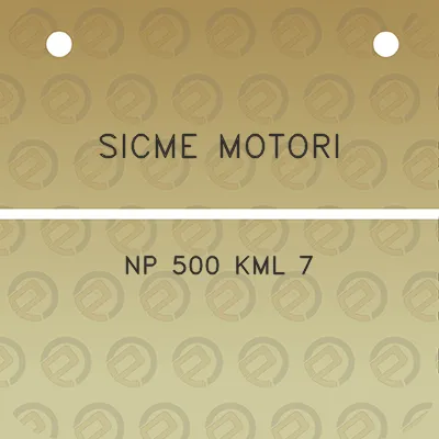 sicme-motori-np-500-kml-7