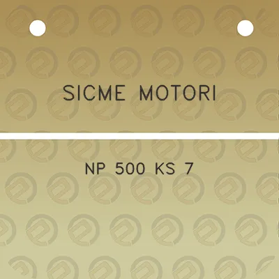 sicme-motori-np-500-ks-7