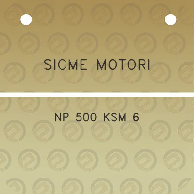 sicme-motori-np-500-ksm-6