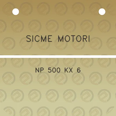 sicme-motori-np-500-kx-6