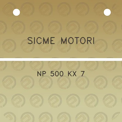 sicme-motori-np-500-kx-7