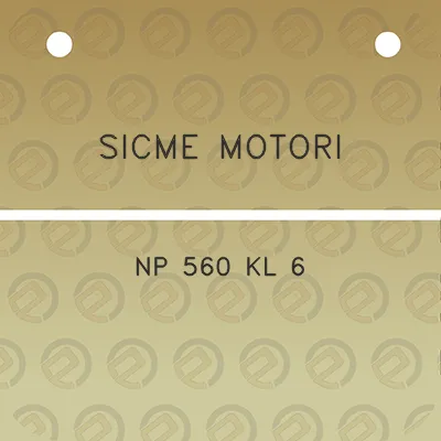 sicme-motori-np-560-kl-6