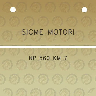 sicme-motori-np-560-km-7