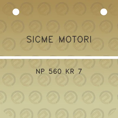 sicme-motori-np-560-kr-7