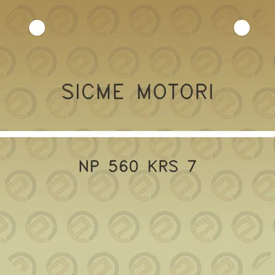 sicme-motori-np-560-krs-7