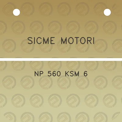 sicme-motori-np-560-ksm-6