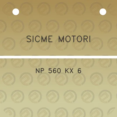 sicme-motori-np-560-kx-6