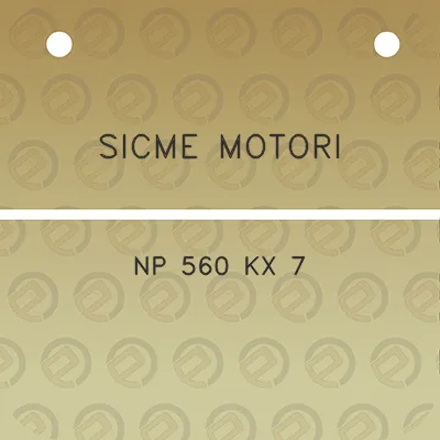 sicme-motori-np-560-kx-7