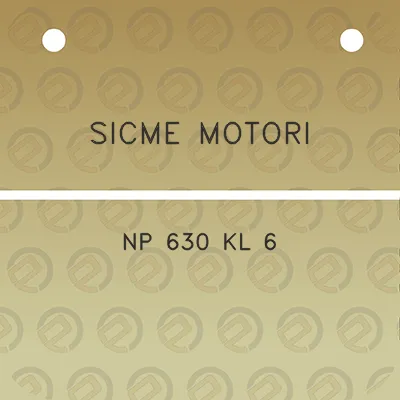 sicme-motori-np-630-kl-6