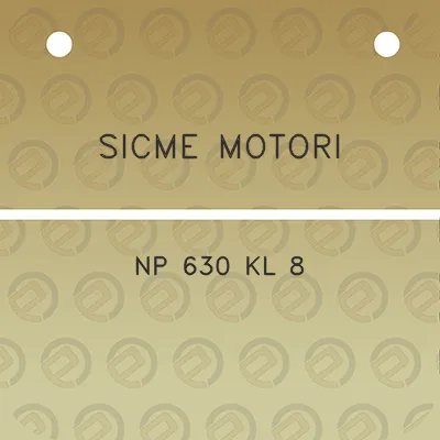 sicme-motori-np-630-kl-8