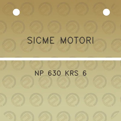 sicme-motori-np-630-krs-6