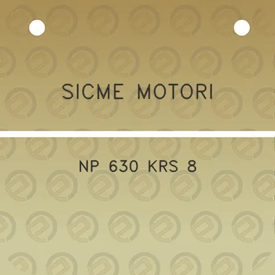 sicme-motori-np-630-krs-8