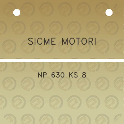 sicme-motori-np-630-ks-8