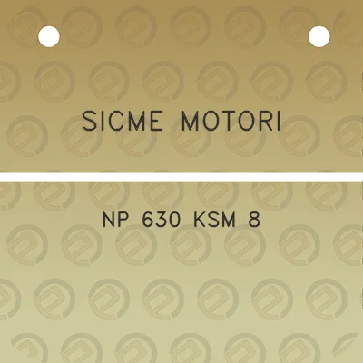 sicme-motori-np-630-ksm-8