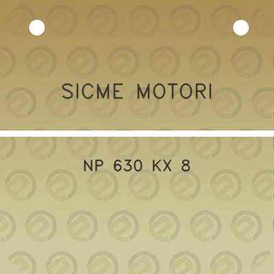 sicme-motori-np-630-kx-8