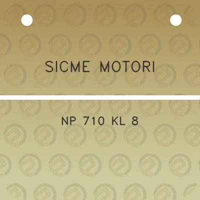 sicme-motori-np-710-kl-8