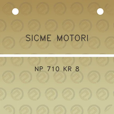 sicme-motori-np-710-kr-8